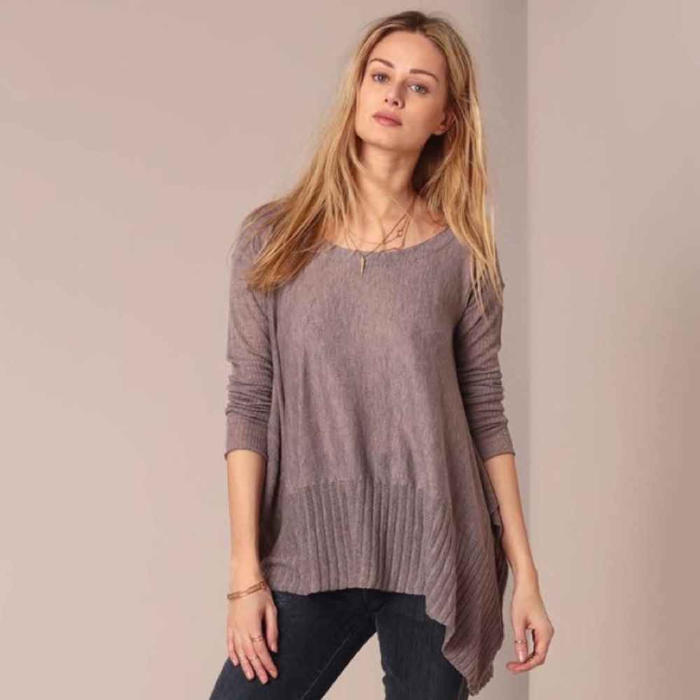 NWT Anthropologie Heartloom Noah Empire Dolman Sweater Mink Taupe XS